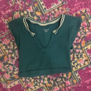 Urban outfitters blueish green crop top